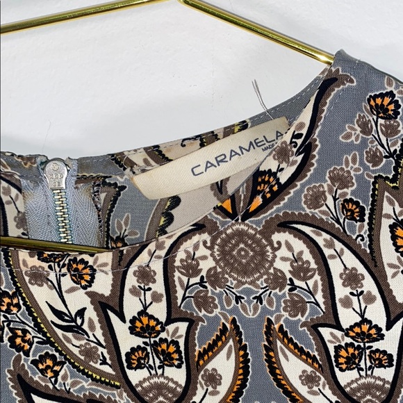 Vintage Paisley Print Short Sleeve Top - Picture 2 of 6